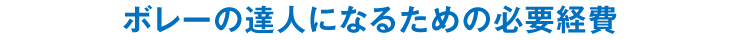 ボレーの達人になるための必要経費