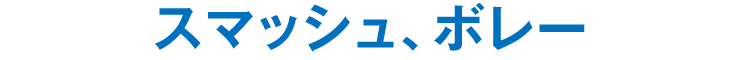 スマッシュ、ボレー